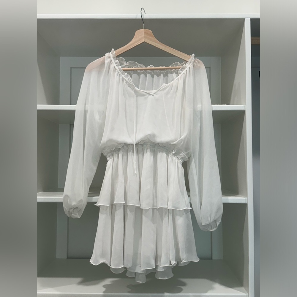 Aritzia white mini dress